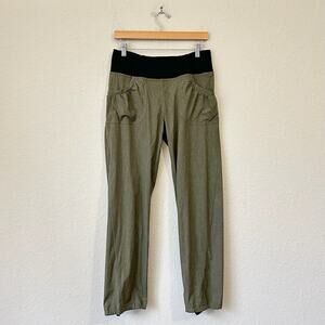 PRANA Summit Pants Thyme Green Short Inseam Stretch Pull On Hiking